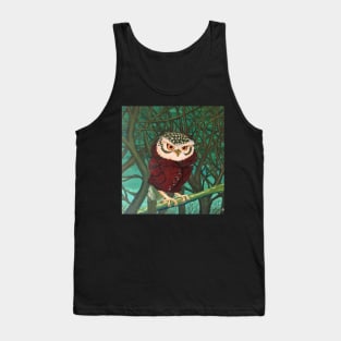 Owl in the Forest with a Sweater Tank Top